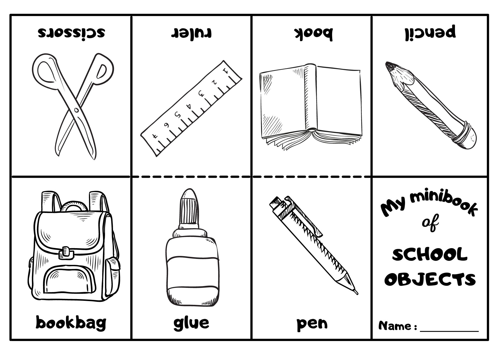 Free Printable Classroom Objects Worksheets